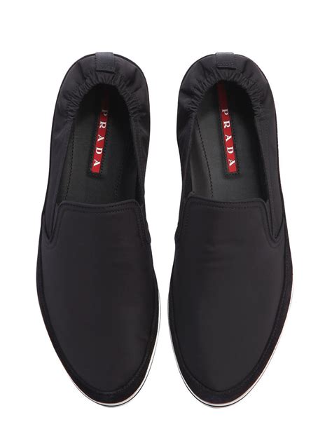 prada mens shoes black|prada men's slip on shoes.